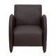 Recurve Collection Brown Leather Reception Chair