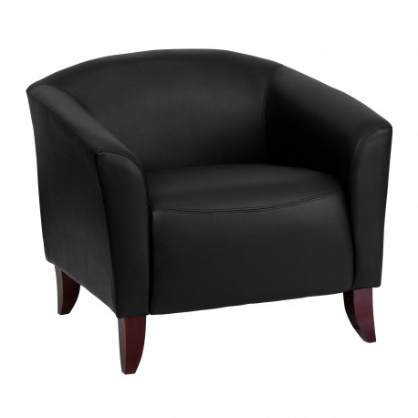 Emperor Collection Black Leather Chair