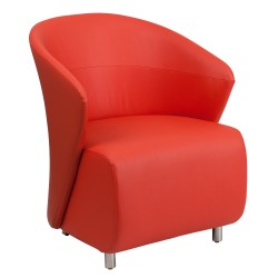 Red Leather Reception Chair