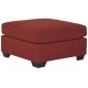 Benchcraft Cozy Oversized Accent Ottoman in Sienna Microfiber