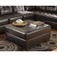 Glamour Oversized Ottoman in Chocolate DuraBlend