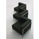 Immaculate Collection Contemporary Black Leather Middle Chair