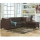 Benchcraft Cozy Sectional with Right Side Facing Chaise in Walnut Microfiber