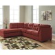 Benchcraft Cozy Sectional with Left Side Facing Chaise in Sienna Microfiber