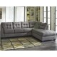 Benchcraft Cozy Sectional with Right Side Facing Chaise in Charcoal Microfiber