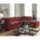 Benchcraft Cozy Sectional with Right Side Facing Chaise in Sienna Microfiber