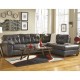 Glamour Sectional with Right Side Facing Chaise in Gray DuraBlend
