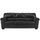 Lisa Living Room Set in Black Leather