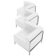 Immaculate Collection White Leather 3 Piece Corner Chair Set