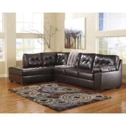 Glamour Sectional in Chocolate DuraBlend
