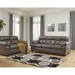 Benchcraft Glamour Living Room Set in Steel DuraBlend