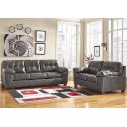 Glamour Living Room Set in Gray DuraBlend