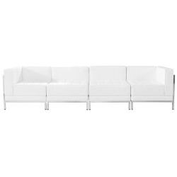 Immaculate Collection White Leather 4 Piece Lounge Set
