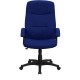 High Back Navy Blue Fabric Executive Swivel Office Chair