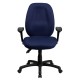 High Back Navy Fabric Multi-Functional Ergonomic Task Chair with Arms