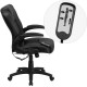 Massaging Black Leather Executive Office Chair