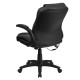 Massaging Black Leather Executive Office Chair