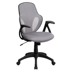 Mid-Back Executive Gray Mesh Chair with Nylon Base
