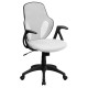 Mid-Back Executive White Mesh Chair with Nylon Base