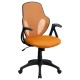 Mid-Back Executive Orange Mesh Chair with Nylon Base