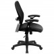 Mid-Back Super Mesh Office Chair with Black Leather Seat
