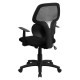 Mid-Back Black Mesh Chair with Flexible Dual Lumbar Support