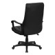 High Back Traditional Black Leather Executive Swivel Office Chair