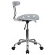 Vibrant Silver and Chrome Computer Task Chair with Tractor Seat
