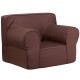 Oversized Solid Brown Kids Chair