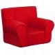 Small Solid Red Kids Chair