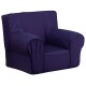 Small Solid Navy Blue Kids Chair
